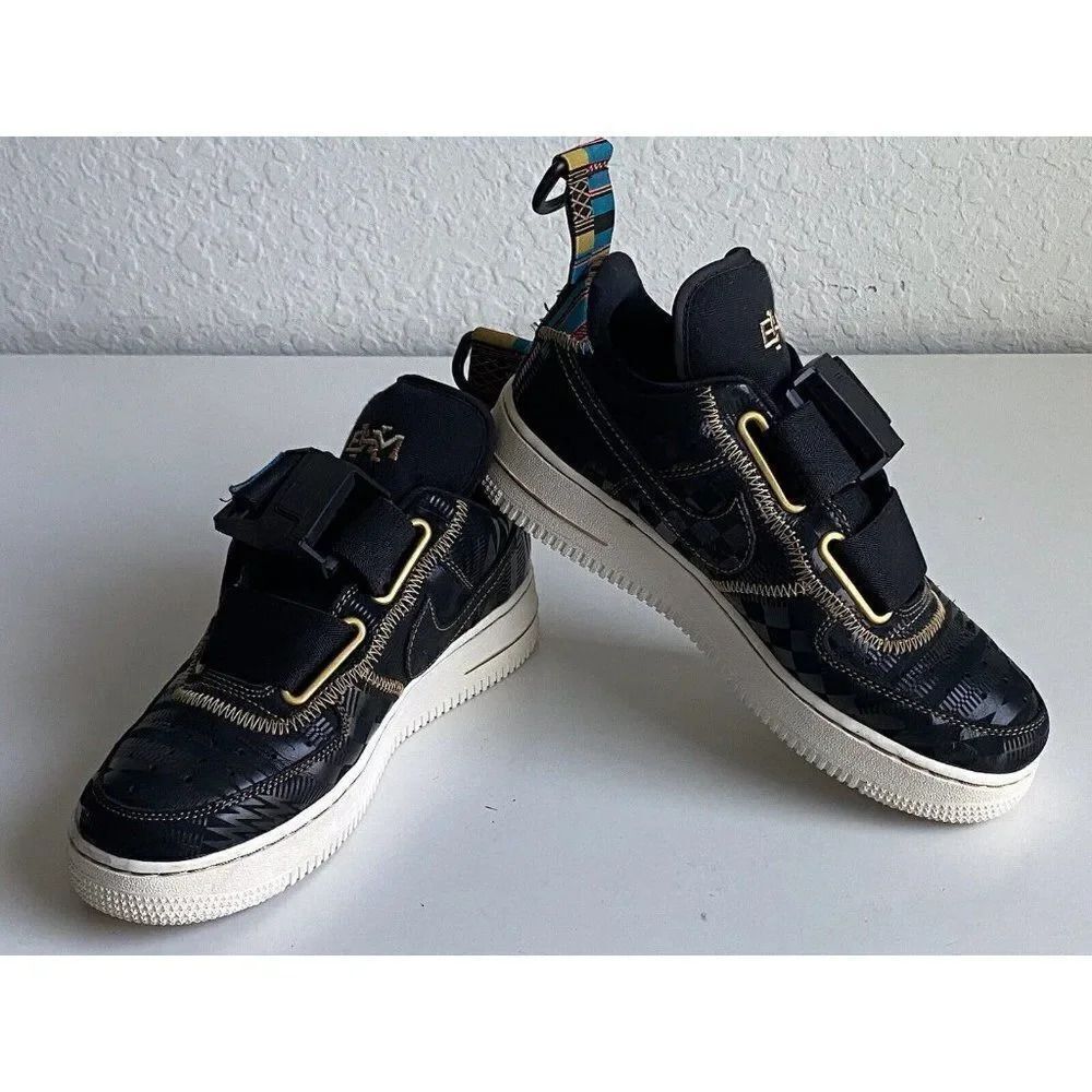NIKE AIR FORCE 1 UTILITY Black History Month QS AF1 BV7783-001 Men’s Sz 6